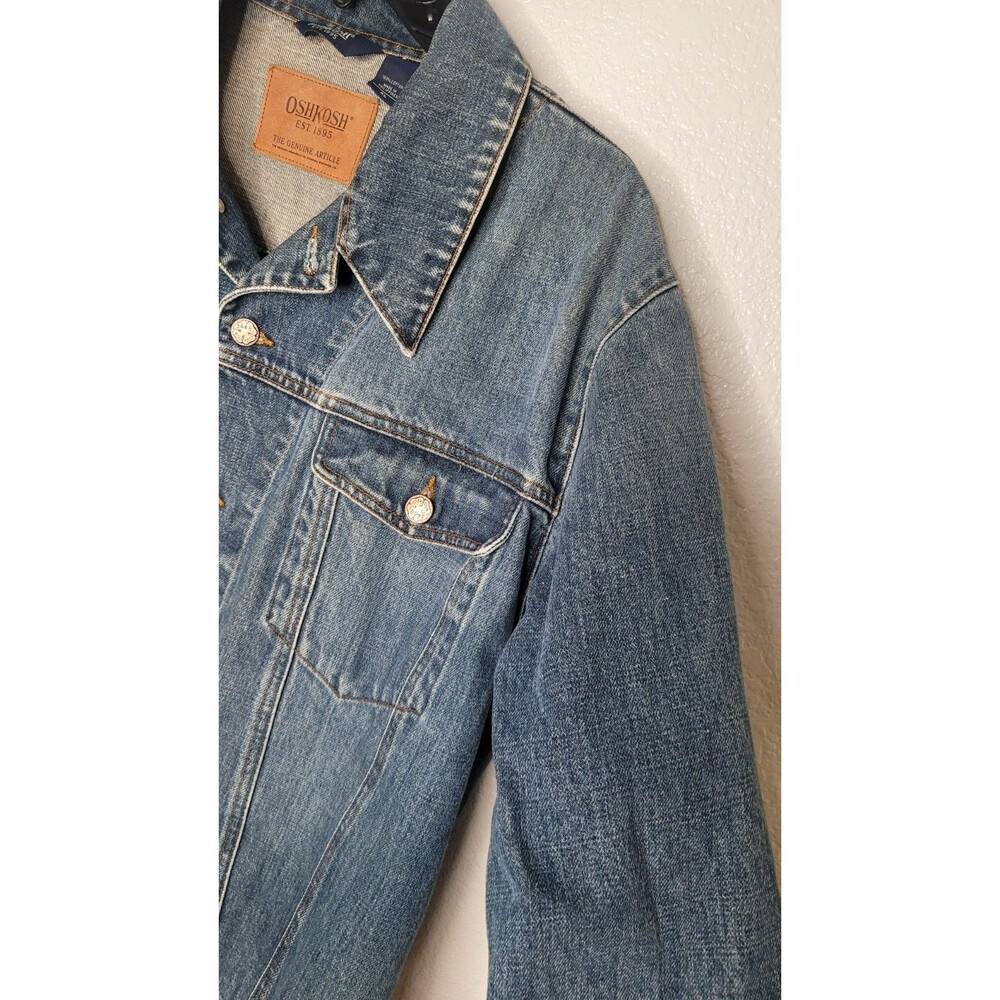 Oshkosh Men's Size XL‎ Blue Denim Trucker Button Up Jacket EUC - Picture 5 of 16